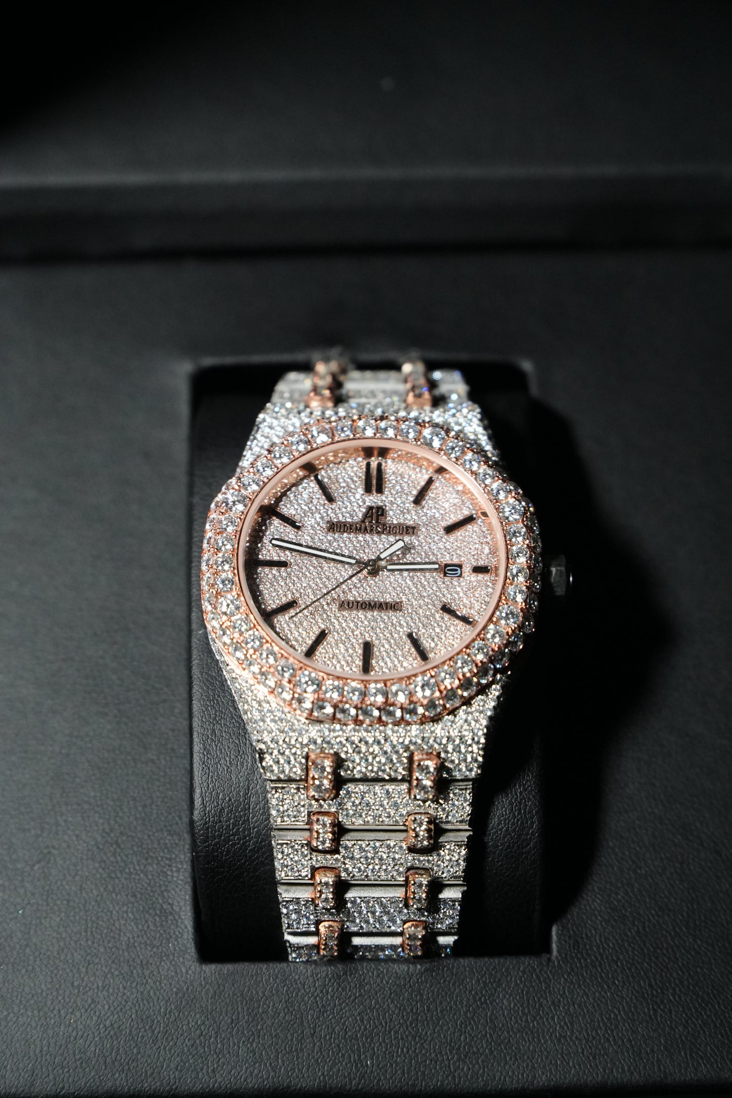 41mm Audemars Piguet Royal Oak - Fully Iced Everose