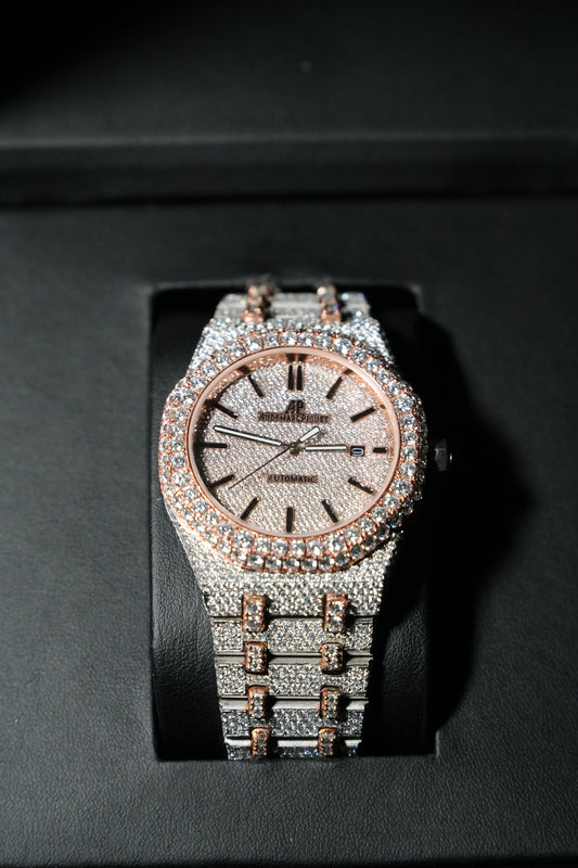 41mm Audemars Piguet Royal Oak - Fully Iced Everose