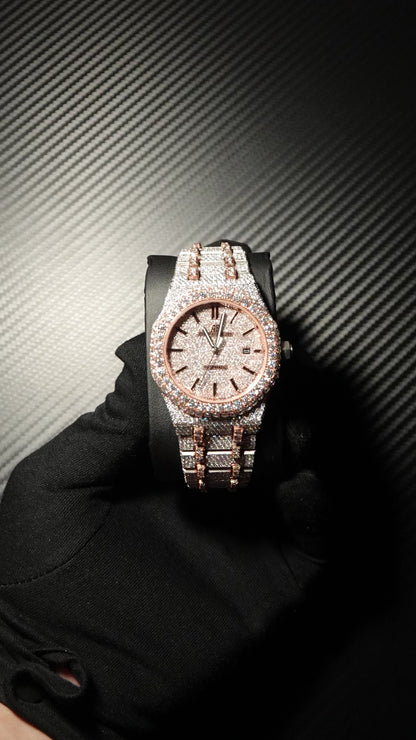 41mm Audemars Piguet Royal Oak - Fully Iced Everose